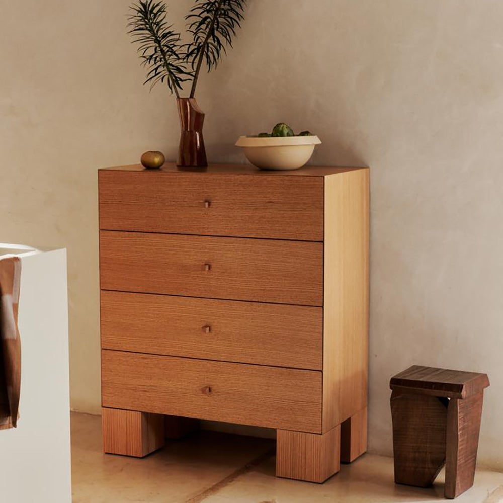 Kuben kommode 1x4 - Natur Egefiner