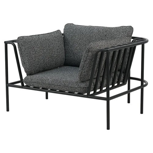 Collier lænestol Sort / Teddy black