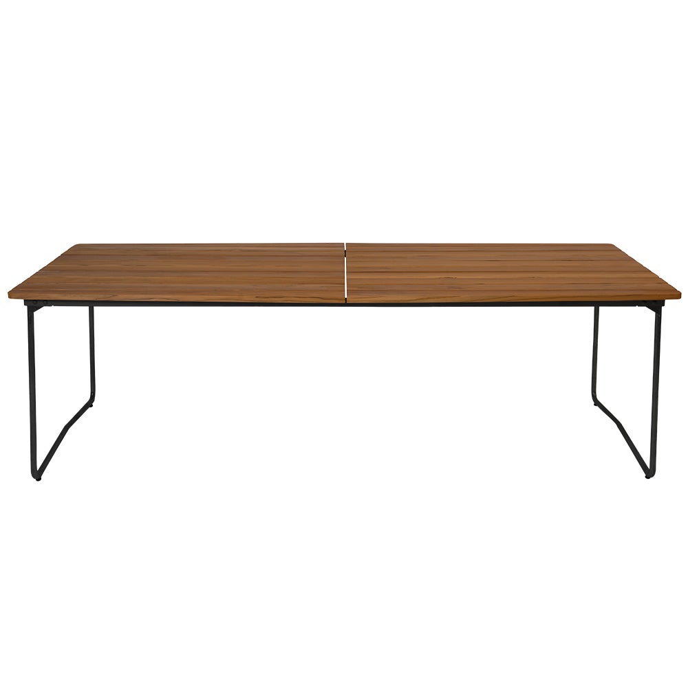 Spisebord B31 230 Ubehandlet teak / sort stel