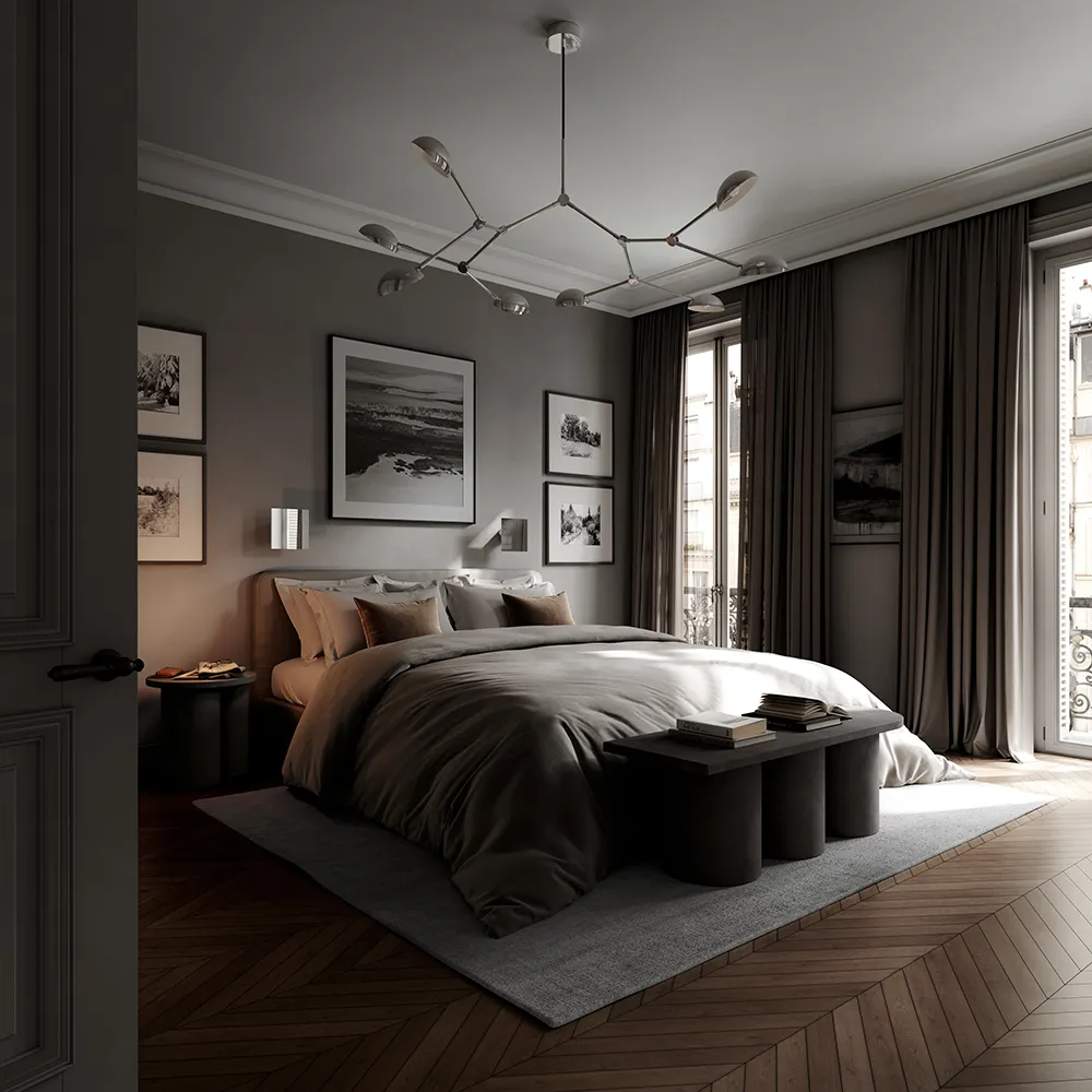 Big Foot sofabord højt - Kaffe