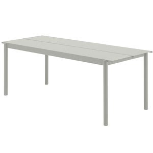 Linear Steel Spisebord 200X75 cm Grey 