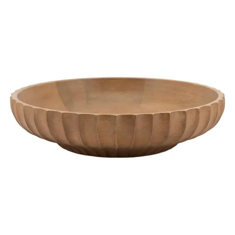 Yori large Skål 25x25x6 cm Mangotræ Brun
