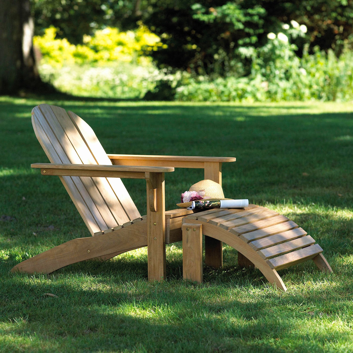 Adirondack fodskammel teak 
