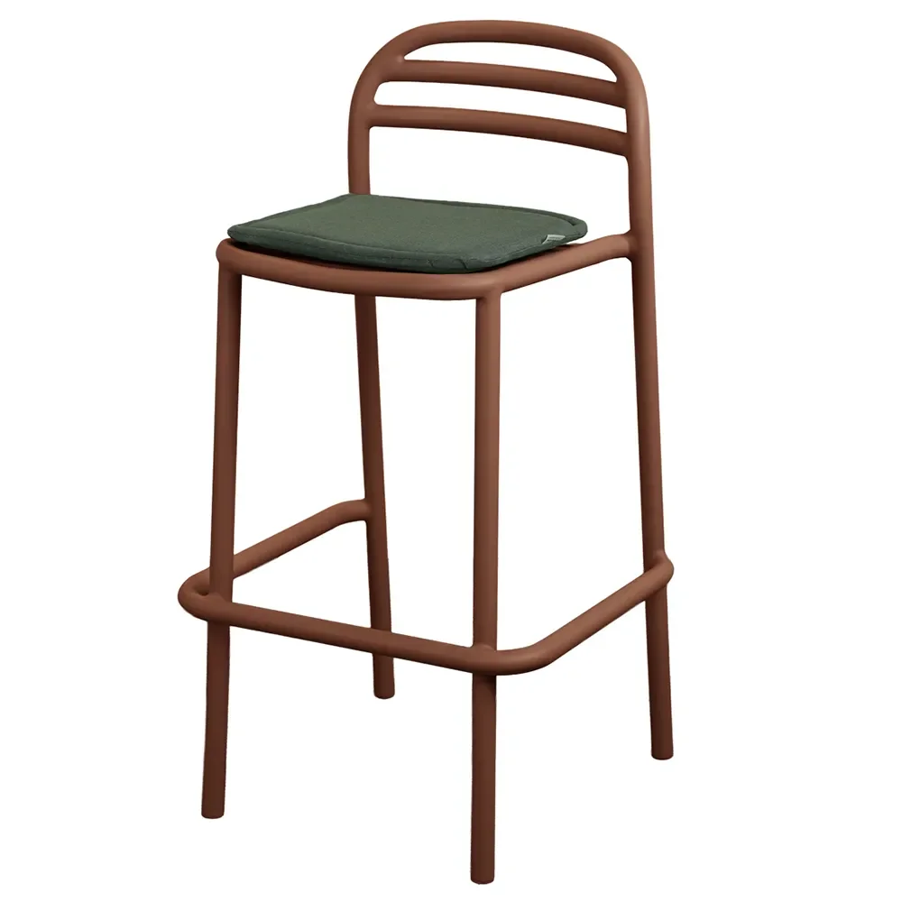 Bliss barstol, stabelbar Desert red, aluminium