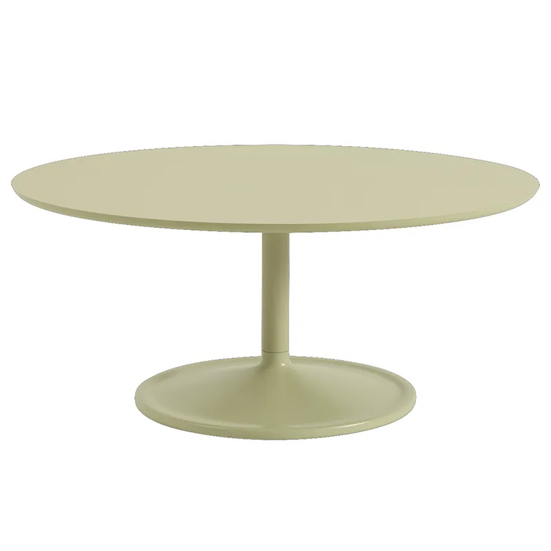 Soft Coffee Table 95 cm Beige Green Laminate Beige Green