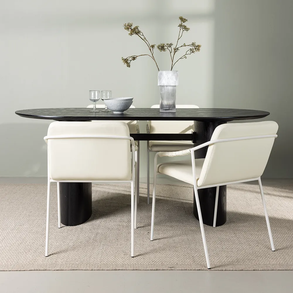 Tvist spisebordsstol beige PU 2-pak