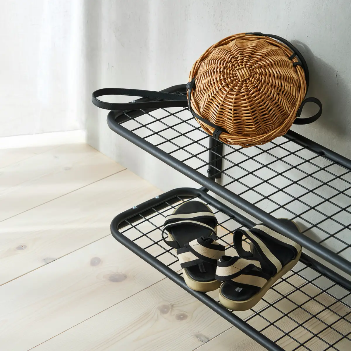 Classic skohylde 100 cm Sort Sort
