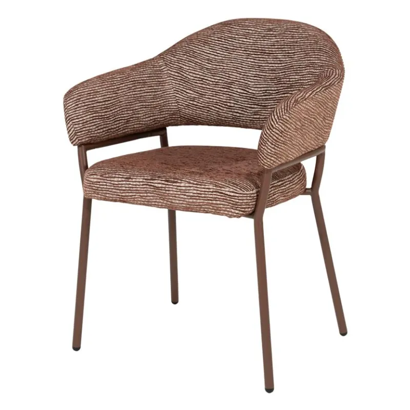 Noda 61x61x80 cm Metal, Skum & Stof chestnut brown