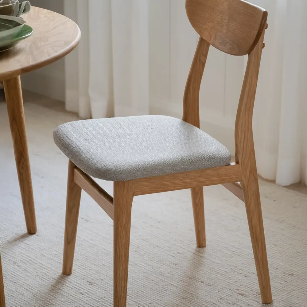 Rodham stol eg/grå-beige