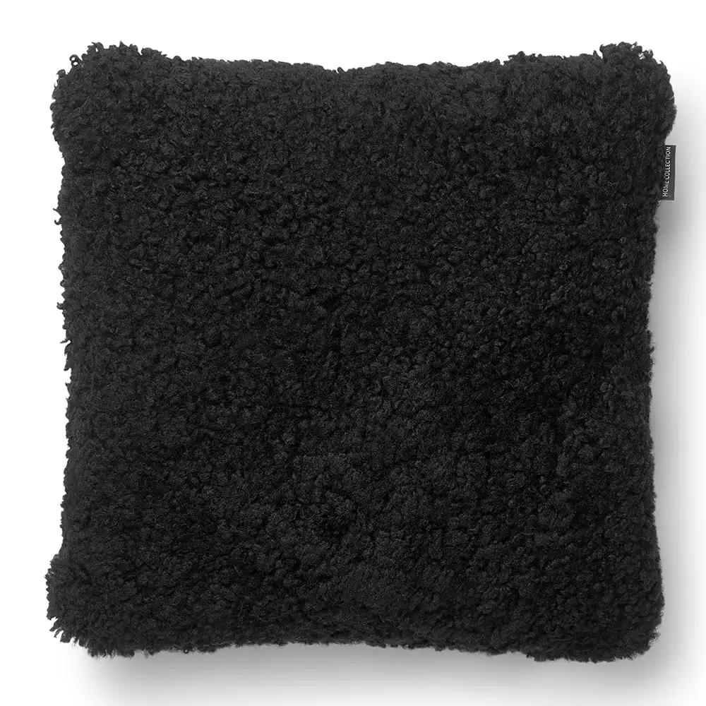 Skinnwille, Curly pudebetræk 45x45 cm Black