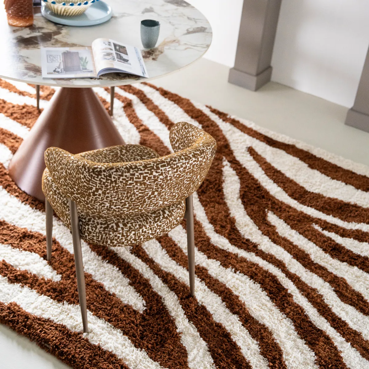 Zebratæppe Marty 160x230 cm Caramel