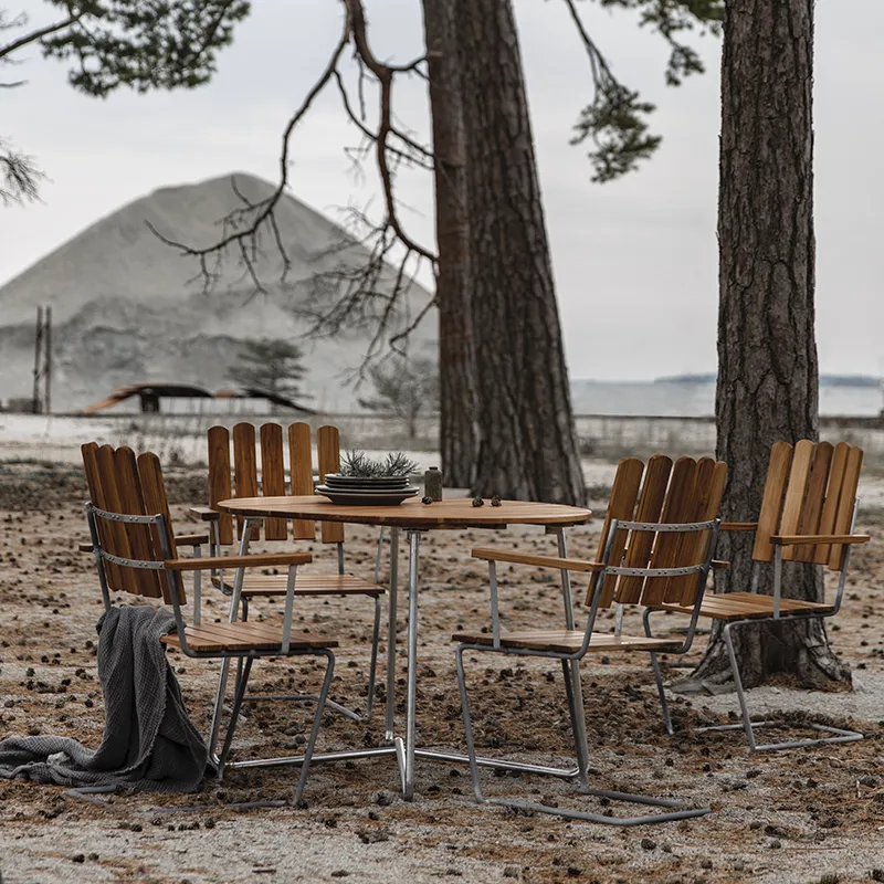 A2 Lænestol Olieret Eg Grythyttan Stålmöbler