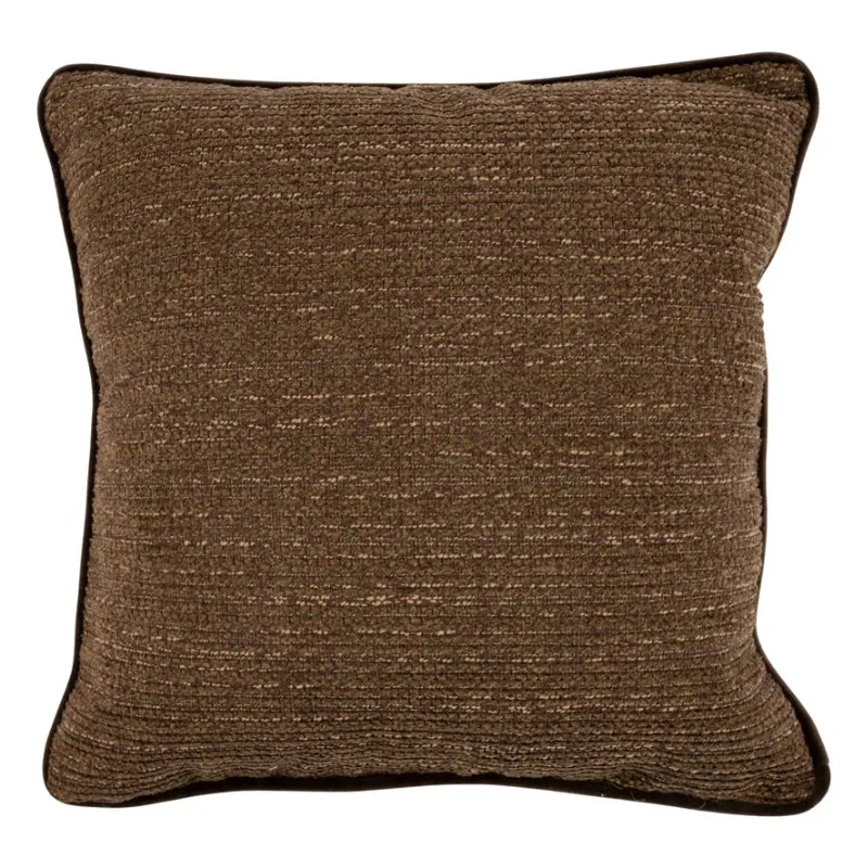 Faye 50x50x4,5 cm Polyester & viscose,  down feather filling Pluto dark brown