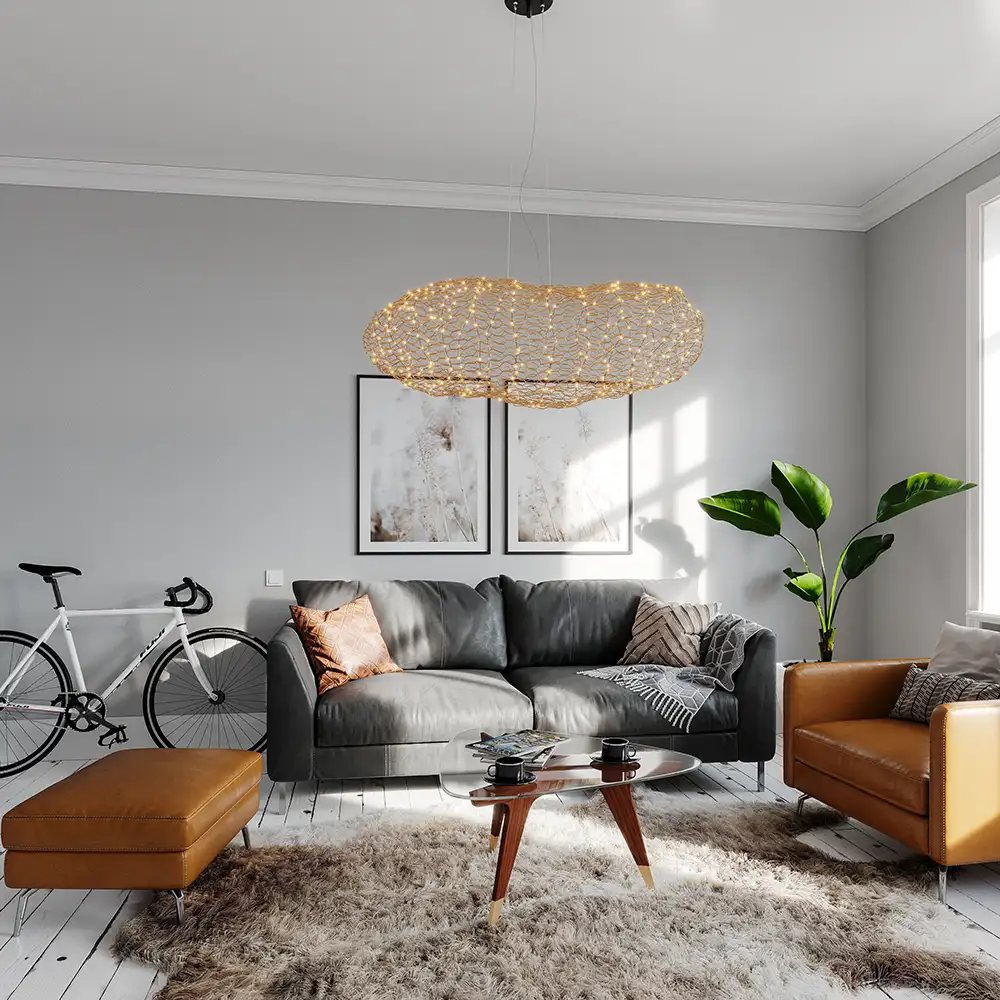 Hayden Loftlampe L115 cm Guld 