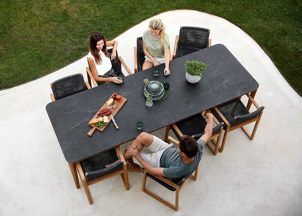 Aspect spisebord teak/keramik 