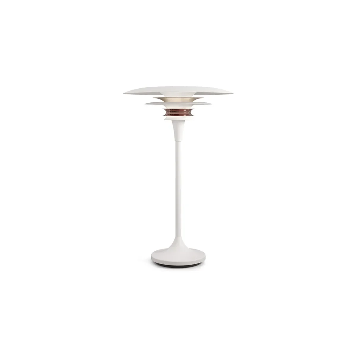 Diablo bordlampe Ø30 cm metal mat hvid/rosé sølv