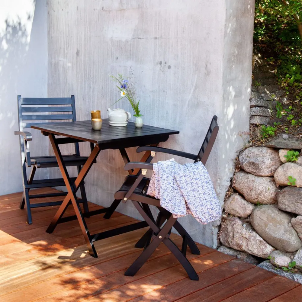 York 70x70 cm Cafébord Sort