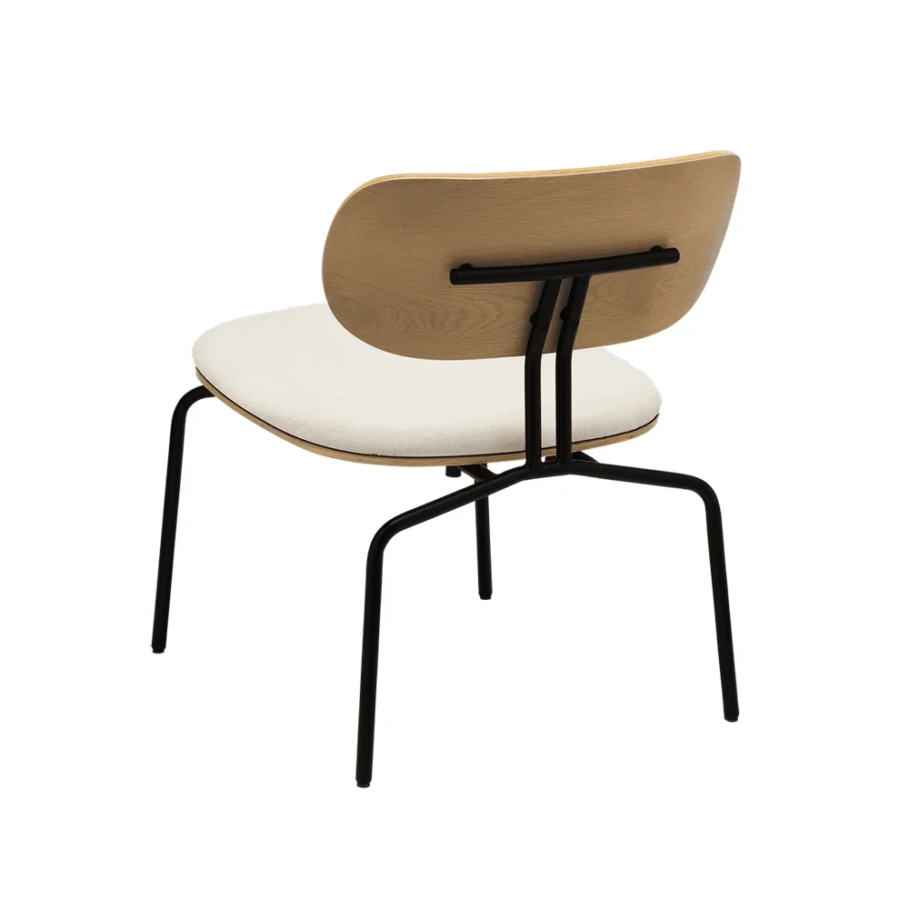 Curious Lounge Chair Eg/Sort Teddy White