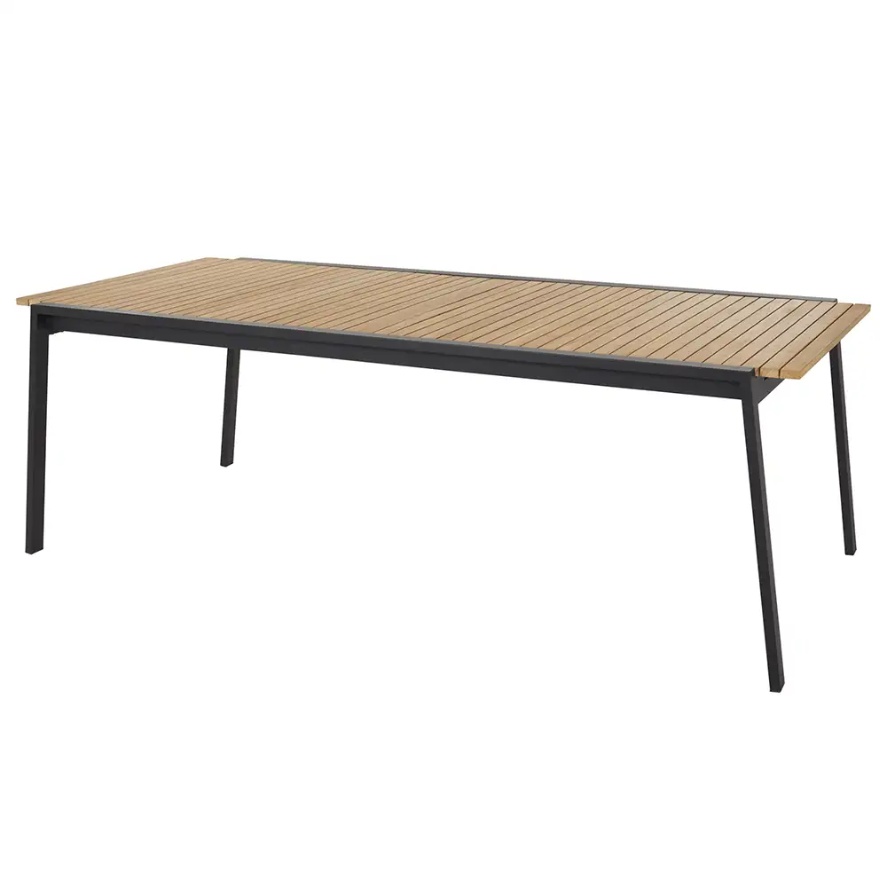 Brafab, Naos Spisebord 100x220-320 cm Sort/Teak