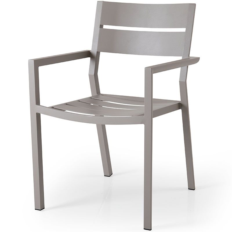 Delia stabelstol khaki alu - Havestole - Brafab - Enggården Havemøbler