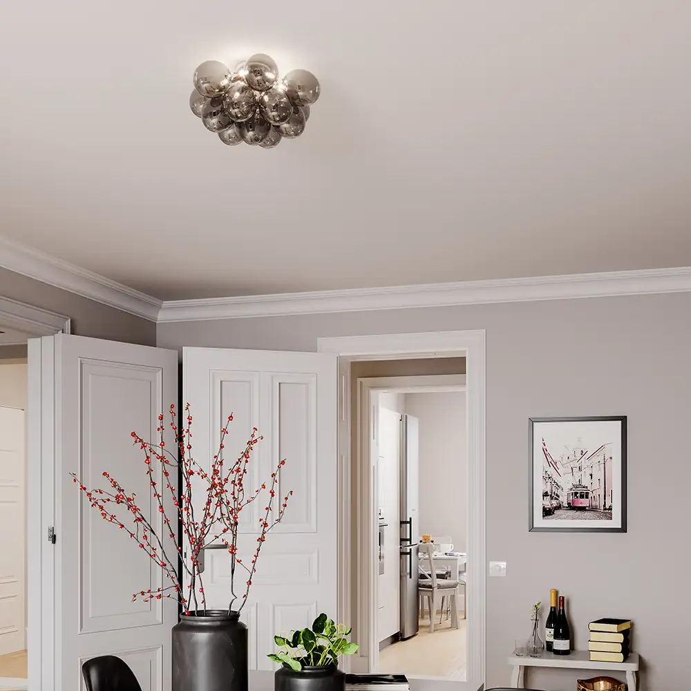 Gross plafond Ø30 cm Røggrå