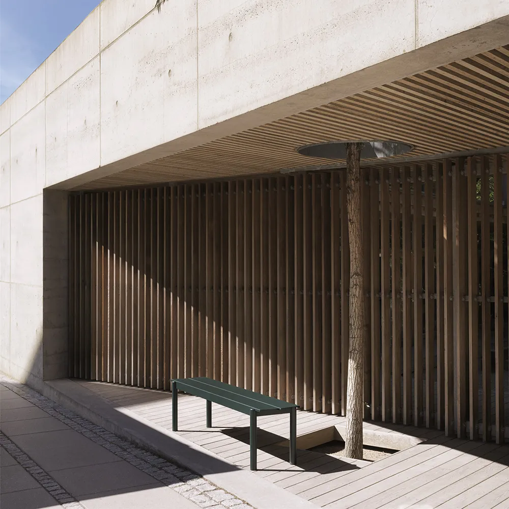 Linear Steel Bænk 170x34 cm Dark Green 