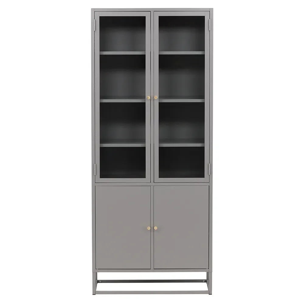 Bakal Vitrineskab Lysegrå