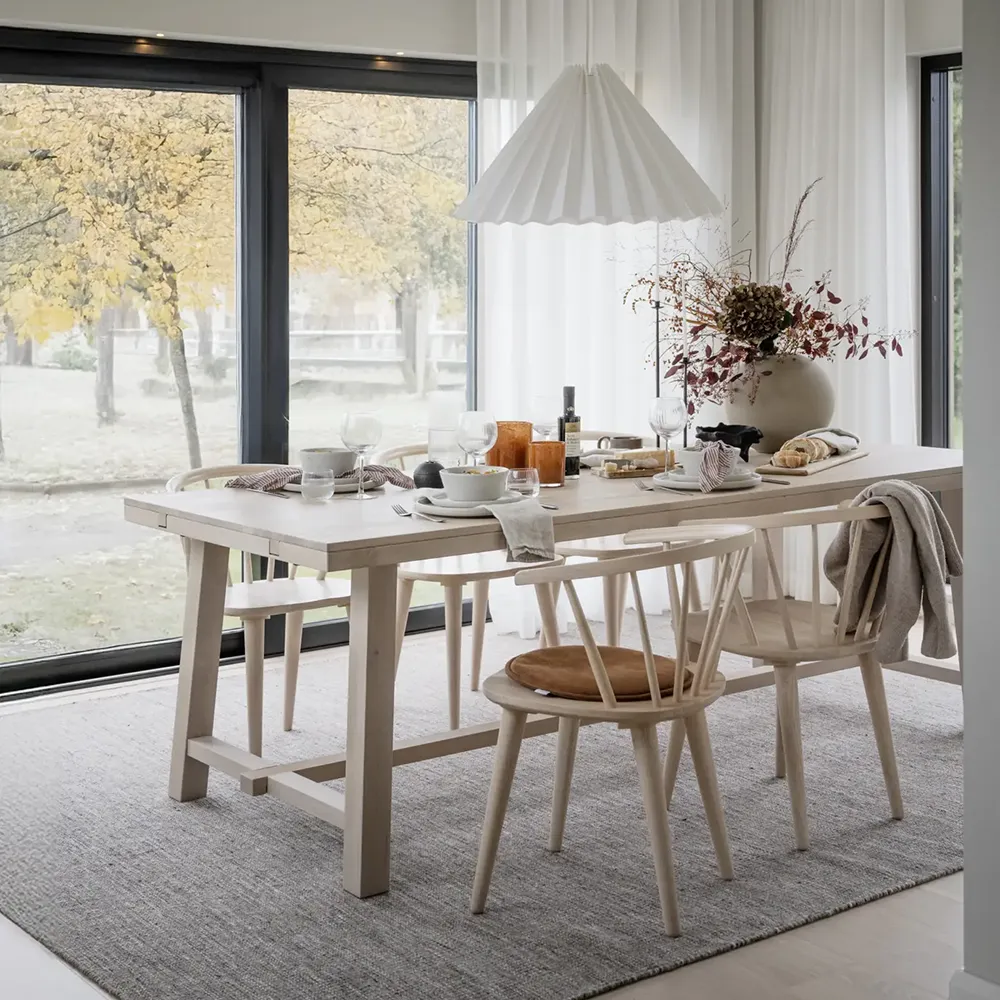 Carmen spisebordsstol hvidt pigmenteret