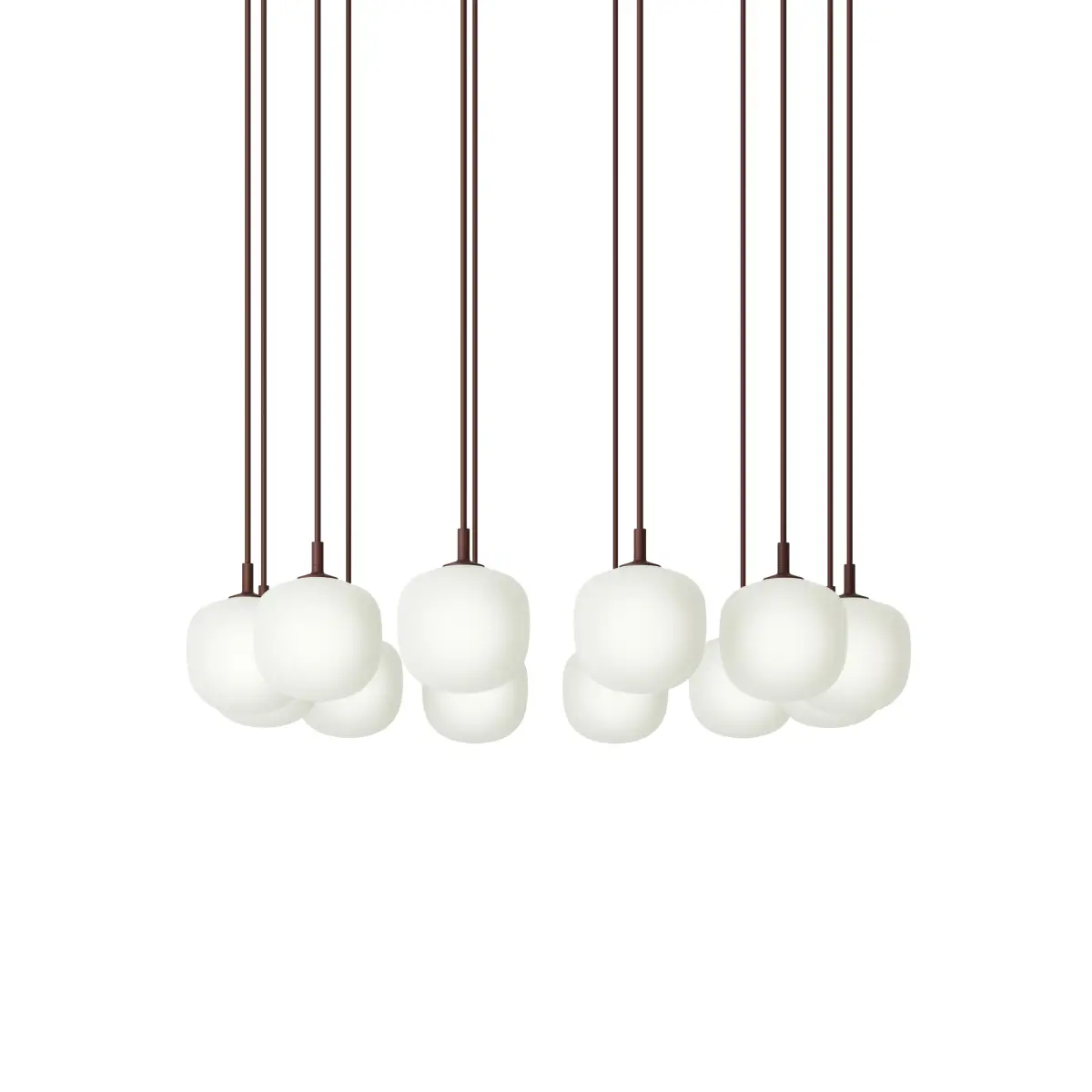 Rime Pendant Cluster - Ø12 - 12 - White / Deep Red  