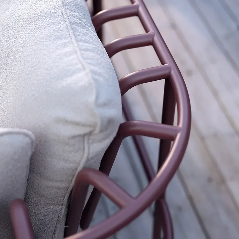 Collier lænestol  Zin red / Teddy beige