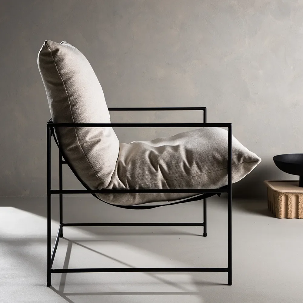 Sedalia Lænestol White Linen 