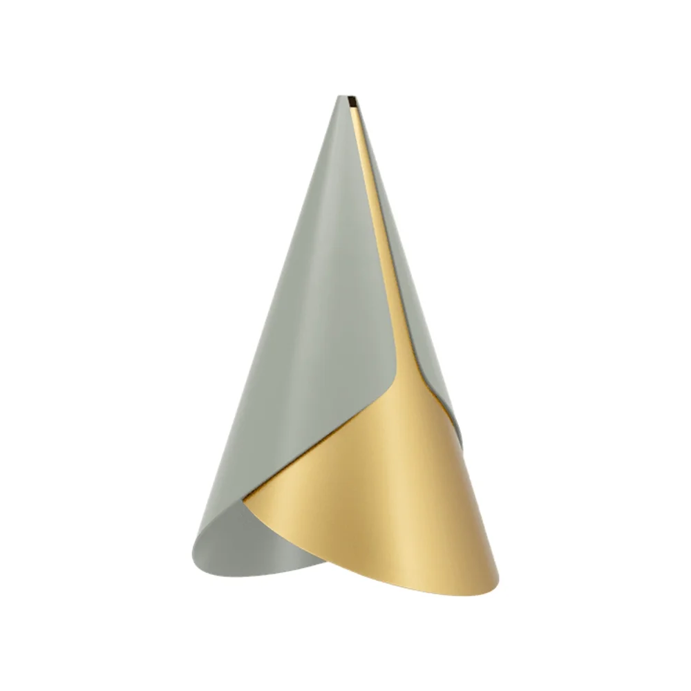 Cornet Lampeskærm Nuance Olive/Brass