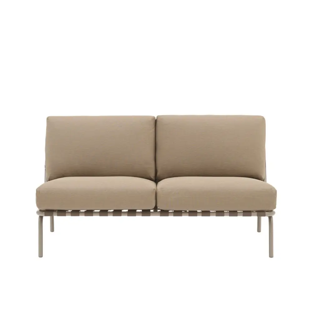 Muuto, Lounge Sofa Settle 2-seater Ribbed Weave 5/Taupe