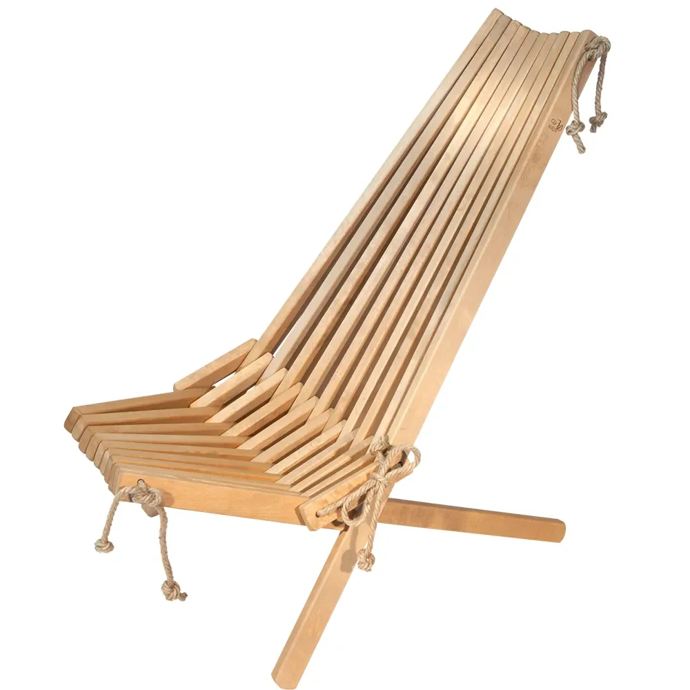 EcoChair Loungestol uden pude - Birketræ - Lysebrun olieret