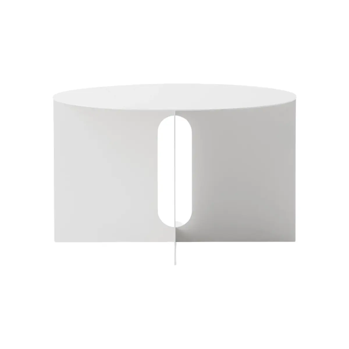 Androgyne sidebord/fod Elfenbensstål - Ø63 cm