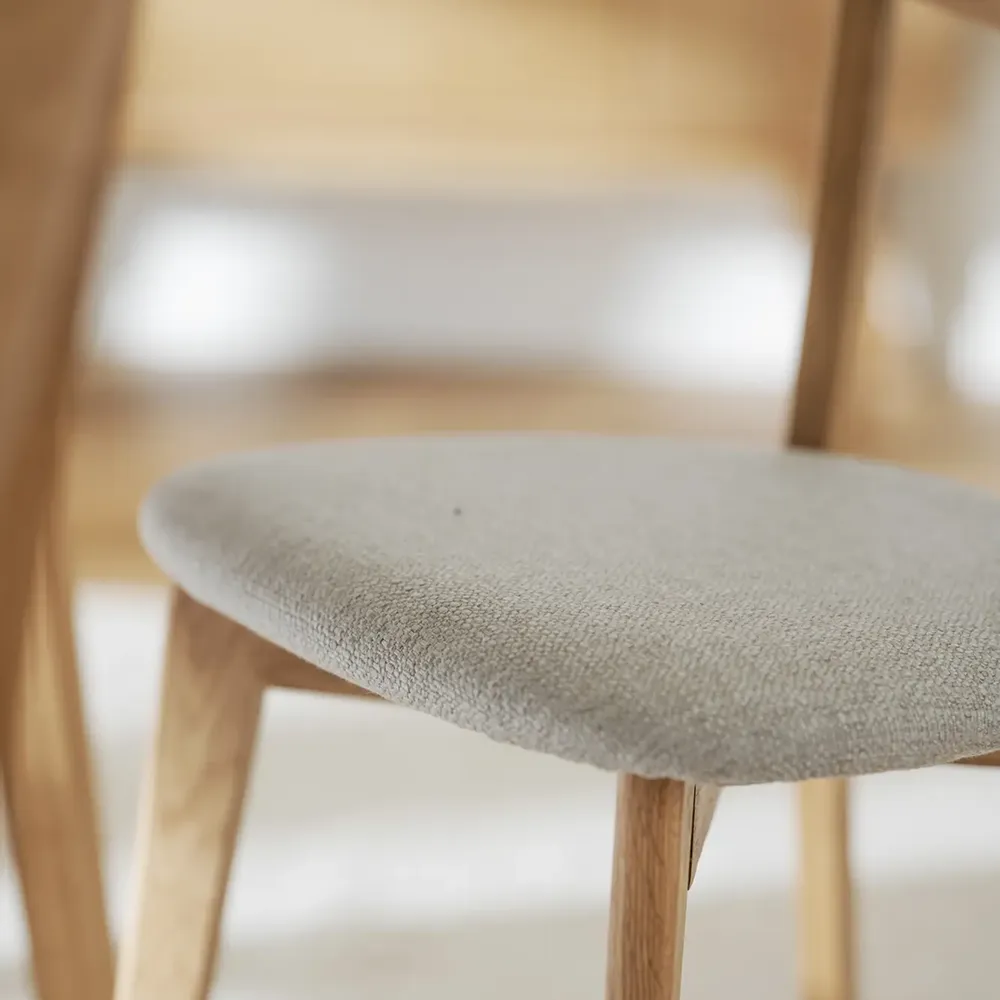 Ami spisebordsstol eg/grå-beige stof