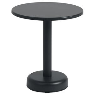 Linear Steel Sofabord Ø42 cm Anthracite Black 