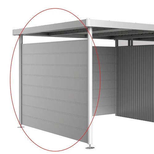 Sidevægge til sidetak størrelse H2, metallisk sølv