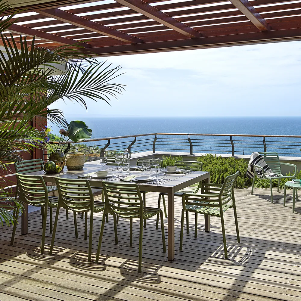 Rio Alu Spisebord140//210x85 cm Tortora