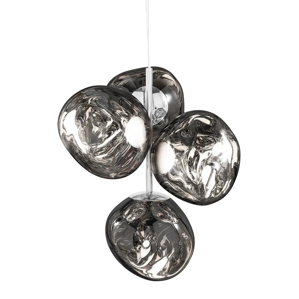 Melt Chandelier Mini fra Tom Dixon Silver - Jacobsen Plus