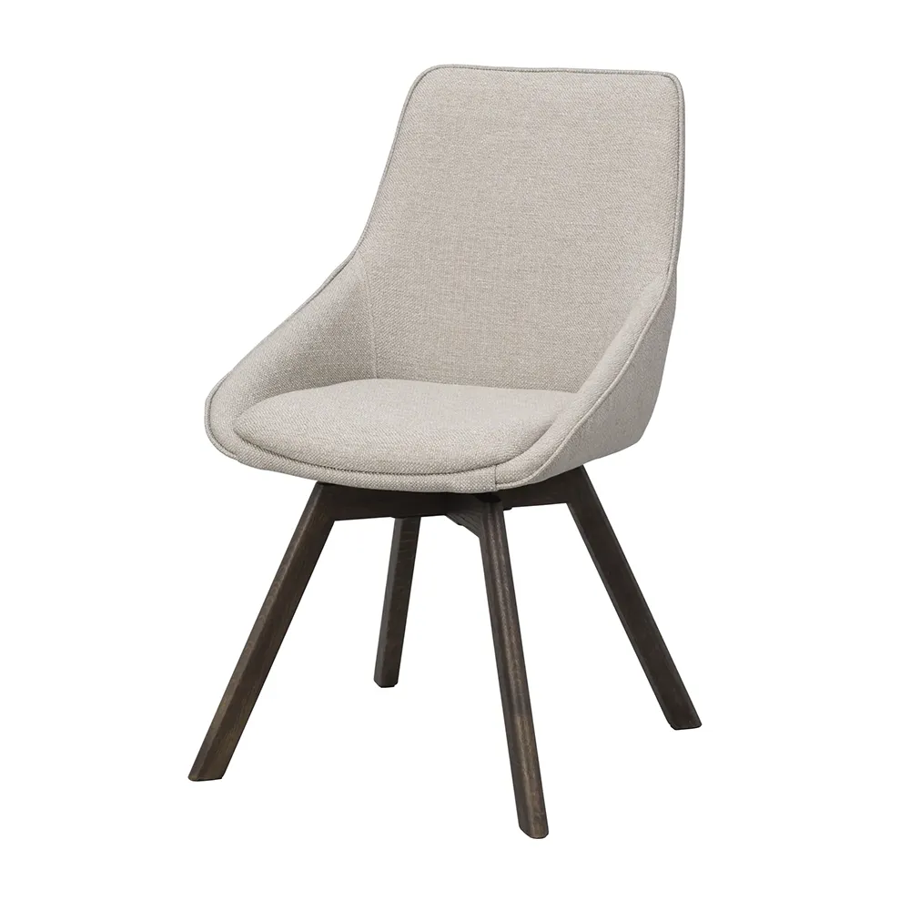 Rowico Home, Alison stol beige stof/brune ben i eg