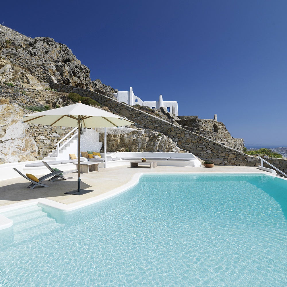 Teakwood parasol 300 cm Kat.5 601 Waterfall