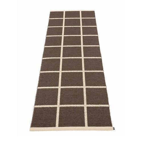 Vævet Tæppe Criss Dark Brown 70x225 cm