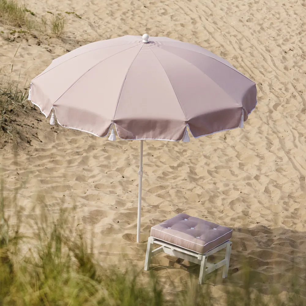 Parasol 220 cm med kvaster lightpink 28