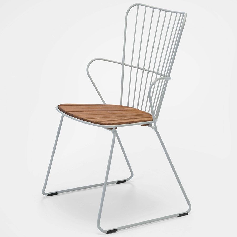 Houe, Paon spisebordsstol hvid/taupe stål