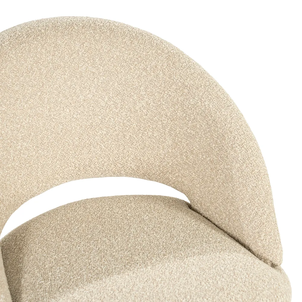Spisebordsstol Nido Taupe med armlæn