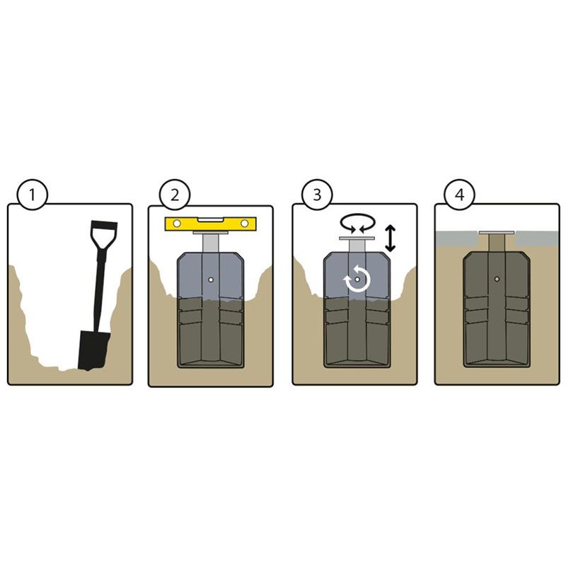 Parasolfod Til Nedgravning Platinum