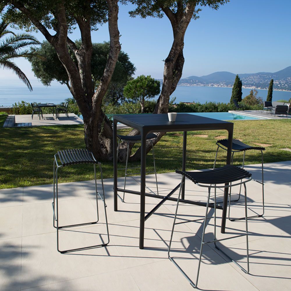 Four barbord 160x90 cm sort aluminium