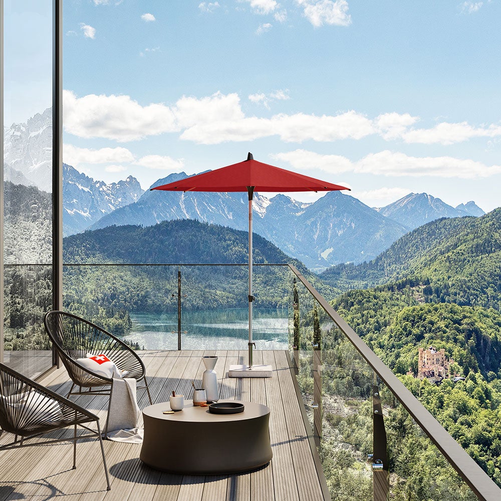 Alu-Smart Parasol 250 cm Kat.2 157 Stone Grey