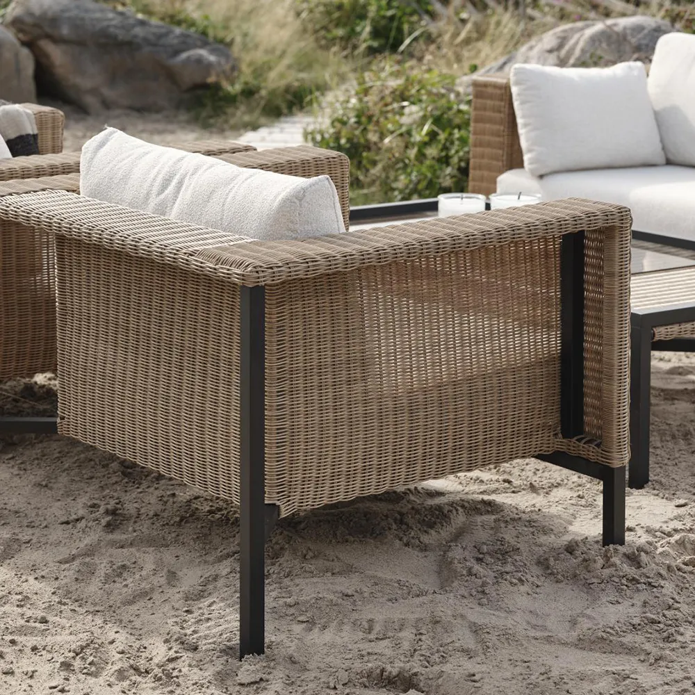 Shell Lænestol Teddy Rice/ Black